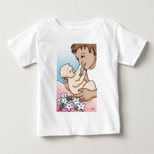 ニューダディとベビー ベビーTシャツ (正面)