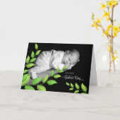 ニューダディ1st父の日生まれたばかりのベビー カード (黄色い花)