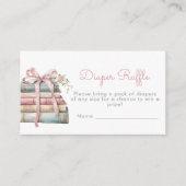 ニューチャプターピンクボウおむつラッフルチケット エンクロージャーカード (正面)