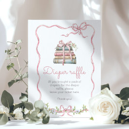 ニューチャプターピンクボウヴィンテージおむつラッフル ポスター