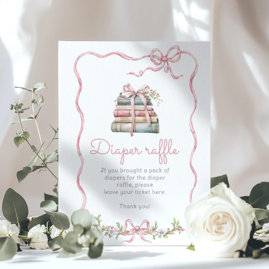 ニューチャプターピンクボウヴィンテージおむつラッフル ポスター