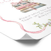 ニューチャプターピンクボウヴィンテージブックベビー ポスター (角)