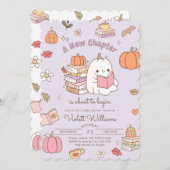 ニューチャプターリトルブー秋秋ベビーシャワー 招待状 (正面/裏面)