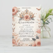 ニューティアラファミリーラテンアメリカ系女性スペインのガーリーキンセアニェラ 招待状 (スタンド正面)