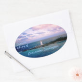 ニューデイカスタム蔵書票 楕円形シール (封筒)