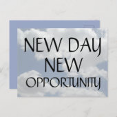 ニューデイ新しい機会やる気を起こさせる引用文スカイ ポストカード (正面/裏面)