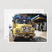 ニューデリーのトラック ポストカード (正面/裏面)