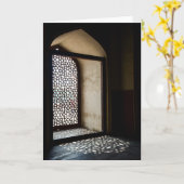 ニューデリーのフマユンの墓 カード (黄色い花)