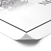 ニューデリーインディアシティ地図トラベルシンプル ポスター (角)