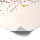 ニューデリー – インディアチョークシティの地図 ポスター (角)