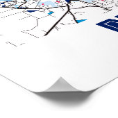 ニューデリー – インドMilkTea市地図 ポスター (角)