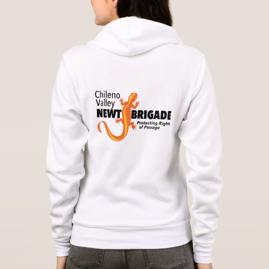 ニュートブリデーションウィメンズジップアップフード付きスウェットシャツ パーカ (裏面)