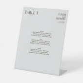 ニュートラエレガントインアートフラワー結婚ズメニュー 台座サイン (正面)