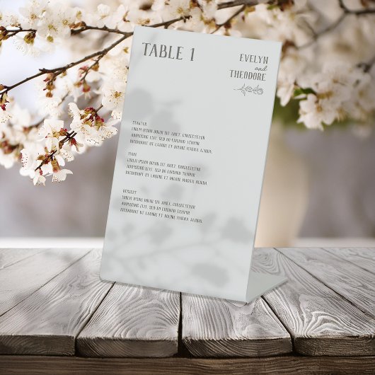 ニュートラエレガントインアートフラワー結婚ズメニュー 台座サイン