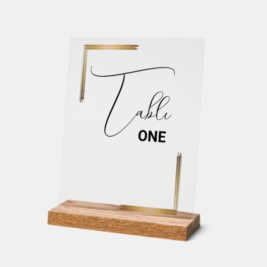 ニュートラエレガントルシンプルハイエンドミニマ結婚リスト アクリルサイン (傾斜)