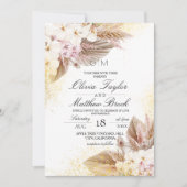 ニュートラエレガントルボホパンパ結婚ス 招待状 (正面)