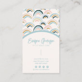 ニュートラエレガントル手作りレインボーボホシック 名刺 (裏面)