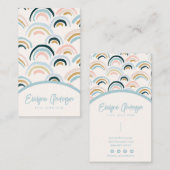 ニュートラエレガントル手作りレインボーボホシック 名刺 (正面/裏面)