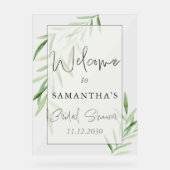 ニュートラエレガントル水彩緑化ブライダルシャワー アクリルサイン (正面)