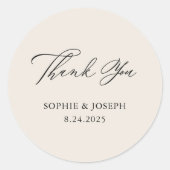 ニュートラエレガントル結婚ズ |ありがとうございます ラウンドシール (正面)