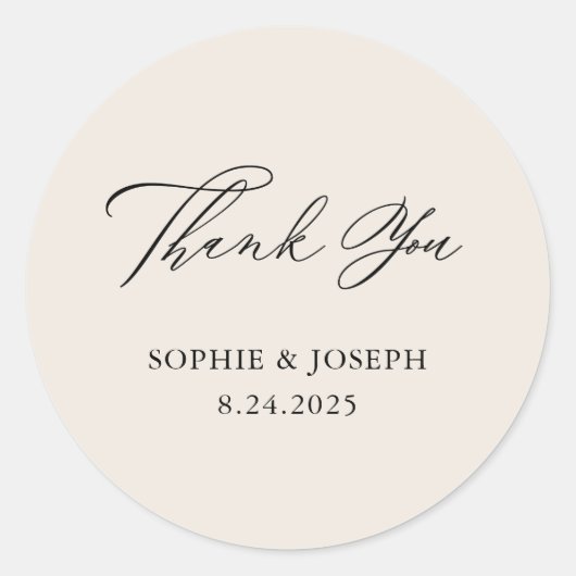 ニュートラエレガントル結婚ズ |ありがとうございます ラウンドシール (正面)