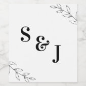 ニュートラエレガントル結婚ズ ワインラベル (シングルラベル)