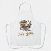 ニュートラエレガントル自然・トーン緑と金ゴールド エプロン (正面)