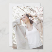 ニュートラエレガントル2枚の写真の卒業発表 招待状 (裏面)