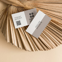 ニュートラエレガントル・グレーミニマルQRコードモダン