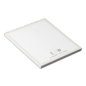 ニュートラエレガントル・ミニマルモダンリスト・モノグラム名 ノートパッド (アングル)