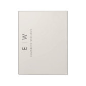 ニュートラエレガントル・ミニマルモダンリスト・モノグラム名 ノートパッド (回転)