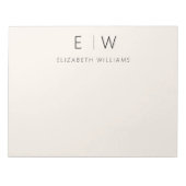 ニュートラエレガントル・ミニマルモダンリスト・モノグラム名 ノートパッド (正面)