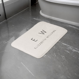 ニュートラエレガントル・ミニマルモダンリスト・モノグラム名 バスマット