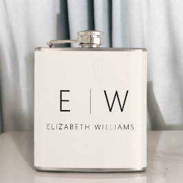 ニュートラエレガントル・ミニマルモダンリスト・モノグラム名 フラスク