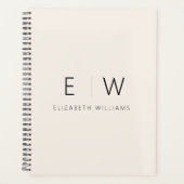 ニュートラエレガントル・ミニマルモダンリスト・モノグラム名 プランナー手帳 (正面)