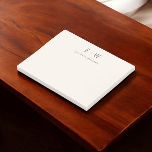 ニュートラエレガントル・ミニマルモダンリスト・モノグラム名 ポストイット