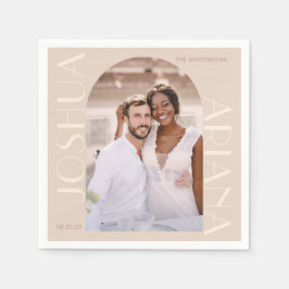 ニュートラエレガントルArch Photo結婚's スタンダードカクテルナプキン