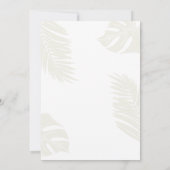 ニュートラエレガントルBoho葉金ゴールドクロス洗礼 招待状 (裏面)