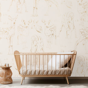 ニュートラエレガントルFawnスケッチ 壁紙