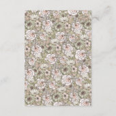 ニュートラエレガントンドブラウンフローラ結婚の詳細カード エンクロージャーカード (裏面)