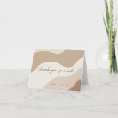 ニュートラオーガニックル波ストライプ波パーソナライズされた サンキューカード (正面)