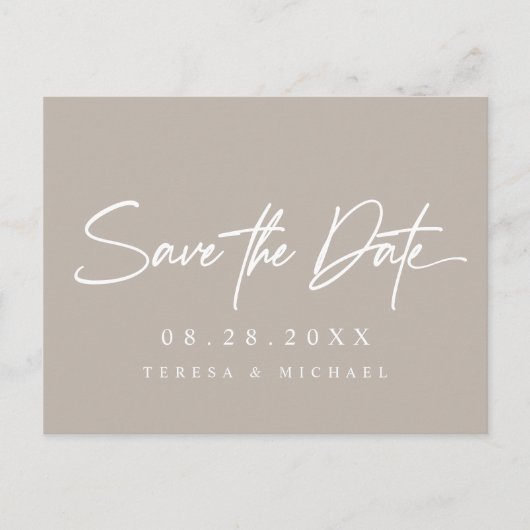 ニュートラシンプルルカスタム結婚婚約 ポストカード (正面)