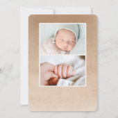 ニュートラシンプルルグラデーション写真誕生発表 招待状 (裏面)