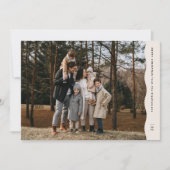 ニュートラシンプルルモダンな波状の縁のクリスマス写真 シーズンカード (正面)