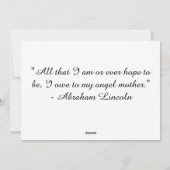 ニュートラシンプルル写真母の日のグリーティングカード シーズンカード (裏面)