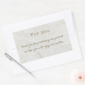 ニュートラシンプルル大理石キャンドルサンキュープロダクト 長方形シール (封筒)