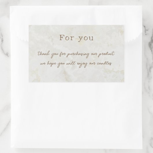 ニュートラシンプルル大理石キャンドルサンキュープロダクト 長方形シール (バッグ)