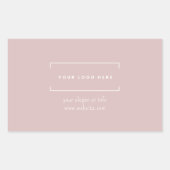 ニュートラスタイリッシュル・ミニマル・ビジネス・ロ企業のゴ 長方形シール (正面)