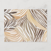 ニュートラストライプのルモダンベージュシンプル ポストカード (正面)
