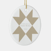 ニュートラストライプルキルトスターマイ初めてのクリスマス セラミックオーナメント (右)